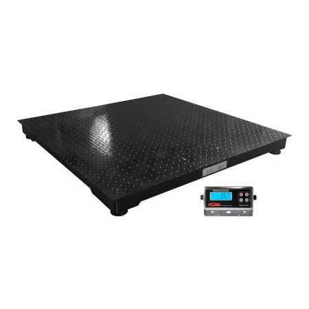 Optima Scale Mfg. Optima 916 Series Heavy Duty Pallet Scale W/LED Indicator, 4'x4', 10,000 lb x 2 lb OP-916-4x4-10-NNLED